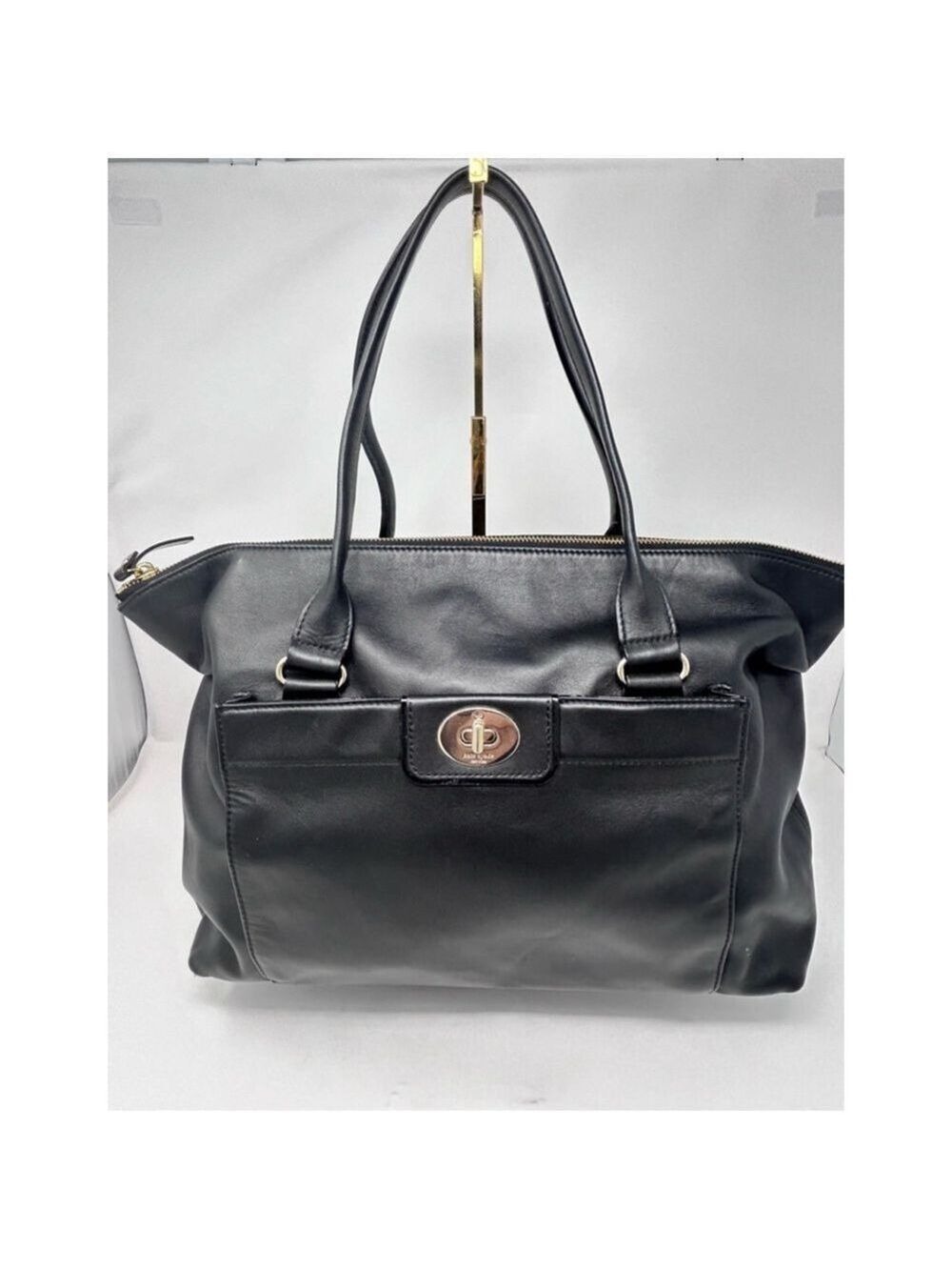 Kate Spade New York Janie Hampton Leather Road Bag, Black